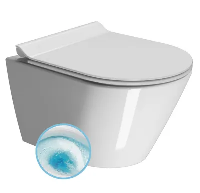 GSI KUBE X závěsná WC mísa, GeniusFlush, 36x50cm, bílá ExtraGlaze
