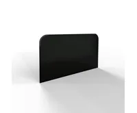 Sklo pod kamna - FLAMINGO Oblouk 1100x600 mm, černé, fazeta / 2xR100 / 6 mm (1)