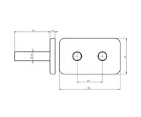 SAPHO Krycí rozeta obdélníková k připojovací sadě TWIN, nerez mat (2)