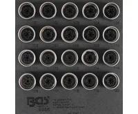 BGS Hlavice zástrčná pro bezpečnostní šrouby ráfků pro Opel, Vauxhall (typ A), 20dílná