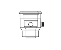 ALMEVA LIK kotlová redukce - kotel 80/110 na 60/100 s 2 měřícími otvory ALMEVA LIK kotlová redukce - kotel 80/110 na 60/100 s 2 měřícími otvory