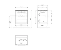 SAPHO CIRASA umyvadlová skříňka 59,2x64x46cm, dub Alabama (6)