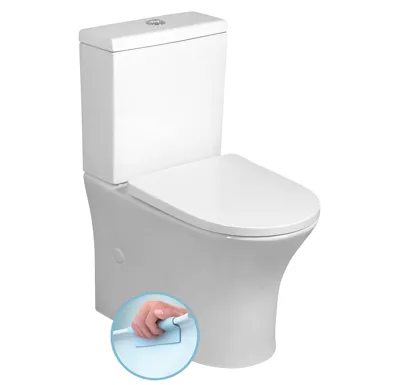 BRUCKNER LEON WC kombi, Rimless, spodní/zadní odpad, bílá