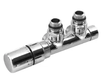 SAPHO TWIN připojovací sada ventilů termostatická pro středové připojení, levá, chrom