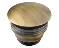 SILFRA Umyvadlová výpust 5/4“, neuzavíratelná, velká zátka, 5-55mm, bronz (3)