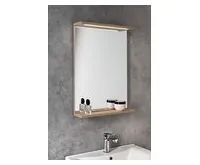 AQUALINE KORIN STRIP zrcadlo s LED osvětlením 50x70x12cm, dub platin (1)