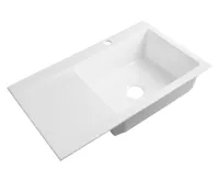 SAPHO AVORIA keramický dřez s odkapem, 86x51 cm, bílá (3)