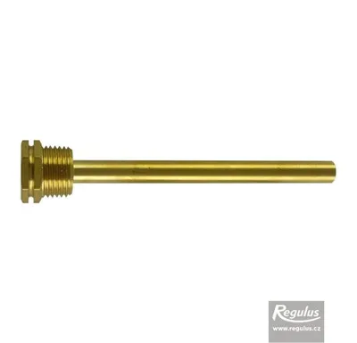 REGULUS Jímka pro 1 čidlo, 7 x 9 x 120 mm, 1/2", mosaz