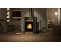 HS Flamingo Krbová kamna AQUAFLAM VARIO ® LEND 11kW olivová (teplovzdušná verze) (11)