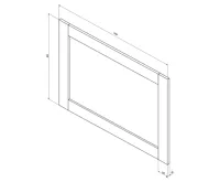 SAPHO BRAND zrcadlo v dřevěném rámu 100x80cm, mořený smrk (4)