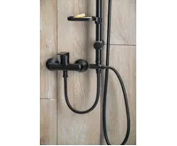 AQUALINE KERA sprchový sloup s napojením na baterii, černá mat (5)