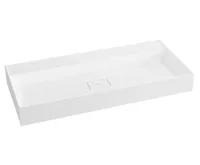 SAPHO GODIVA umyvadlo, litý mramor, 96x44cm, bez otvoru, bílá