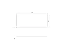 SAPHO KERALA deska Rockstone 122x1,2x48,5cm, bílá mat (3)