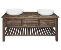 SAPHO BRAND umyvadlová skříňka 160x73x50cm, mořený smrk (2)