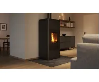 HS Flamingo Krbová kamna AQUAFLAM ® 12 s výměníkem - černá, manuální regulace (26)