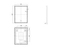AQUALINE CORNA zrcadlo s LED osvětlením 60x80cm, dotykový senzor, stmívatelné, černá mat (9)