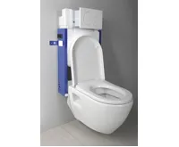 AQUALINE Závěsné WC Nera s podomítkovou nádržkou a tlačítkem Geberit, bílá (3)