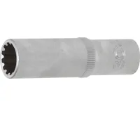 BGS Hlavice nástrčná 3/8&quot; 12 mm, prodloužená, &quot;GearLock&quot;