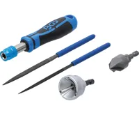 BGS Vnější/vnitřní odjehlovač a sada pilníků, 5dílná