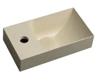 SAPHO PICCOLINO betonové umývátko 30,8x17cm, baterie vlevo, žlutá mat SAPHO PICCOLINO betonové umývátko 30,8x17cm, baterie vlevo, žlutá mat