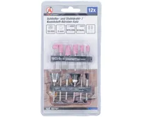 BGS Sada brusných kamenů a ocelového drátu / plastového kartáče | 12 ks. (4)