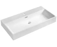 SAPHO AQUATIC umyvadlo, litý mramor, 90x46cm, bílá