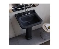 KERASAN WALDORF keramické umyvadlo 60x55cm, černá mat (1)