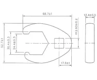 BGS Klíč plochý otevřený 1/2" 30 mm (1)