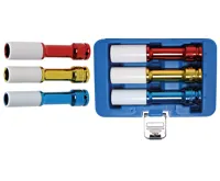 BGS Hlavice nástrčné prodloužené pro hiníková kola automobilů sada 17; 19; 21 mm BGS Hlavice nástrčné prodloužené pro hiníková kola automobilů sada 17; 19; 21 mm