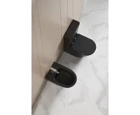 SAPHO PACO WC kombi, Rimless, spodní/zadní odpad, černá mat (4)