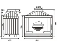 HS Flamingo Laudel  700 COMPACT Krbová vložka - 3 skla 6279-54 (1)