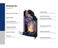 HS Flamingo Krbová kamna AQUAFLAM ® 17 s výměníkem - hnědá - sametová, základní regulace (3)