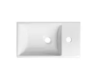 SAPHO MINOS keramické umývátko, 45x26cm, baterie vpravo, bílá (1)