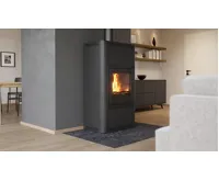 HS Flamingo Krbová kamna AQUAFLAM ® 17 s výměníkem - černá, automatická regulace (25)