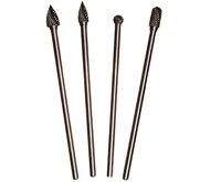 BGS Frézy HSS, dřík 6 mm, extra dlouhé 150 mm, sada 4 díly