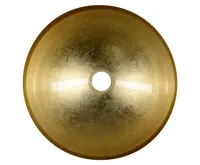 SAPHO MURANO BLACK-GOLD skleněné umyvadlo na desku, průměr 40cm, černá/zlatá (5)