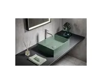 SAPHO FORMIGO betonové umyvadlo na desku, 47,5x36,5cm, zelená mat (1)