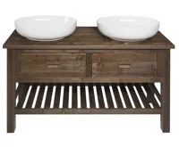 SAPHO BRAND umyvadlová skříňka 130x73x50cm, mořený smrk (8)