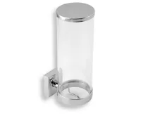 NOVASERVIS Zásobník na kosmetické tampony sklo Metalia 12 chrom - 0272,0 NOVASERVIS Zásobník na kosmetické tampony sklo Metalia 12 chrom - 0272,0