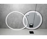 SAPHO KADRIS kulaté zrcadlo s LED osvětlením ø 80cm, černá mat (3)