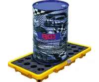 BGS Vana pro vypouštění a odkapávání oleje, s mřížkovým roštem, pro sudy 2× 200 l (1)