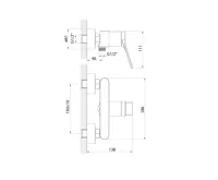 AQUALINE BOLERO nástěnná sprchová baterie, chrom (2)