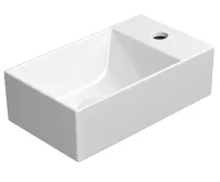 GSI KUBE X keramické umývátko 40x23cm, pravé/levé, bílá ExtraGlaze