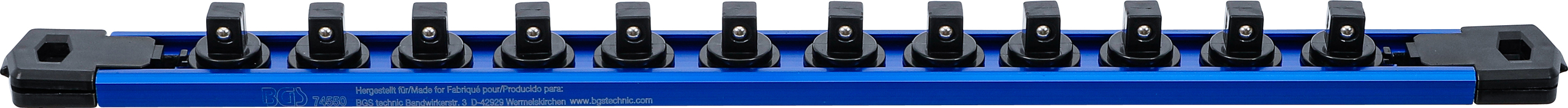 Bgs lišta pro upevnění 12 nástrčných hlavic,  magnetická,  pro 10 mm (3/8") bs74550