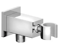 SAPHO Držák sprchy hranatý, otočný s vyústěním, chrom SAPHO Držák sprchy hranatý, otočný s vyústěním, chrom