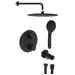 SAPHO Podomítkový sprchový set s termostatickou baterií, box, 2 výstupy, černá mat