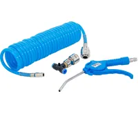 BGS Pneumatická ofukovací pistole,  se spirálovou hadicí na stlačený vzduch a T spojkou - BGS