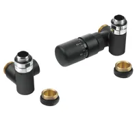 SAPHO CORNER COMBI připojovací sada ventilů termostatická, pravé provedení, černá mat SAPHO CORNER COMBI připojovací sada ventilů termostatická, pravé provedení, černá mat