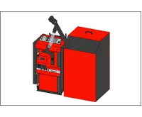 Atmos Kompaktní nádrž na pelety - Sada AZPU 400 C Design (červená)