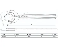 BGS Klíč plochý 46,0 mm, jednostranný (1)